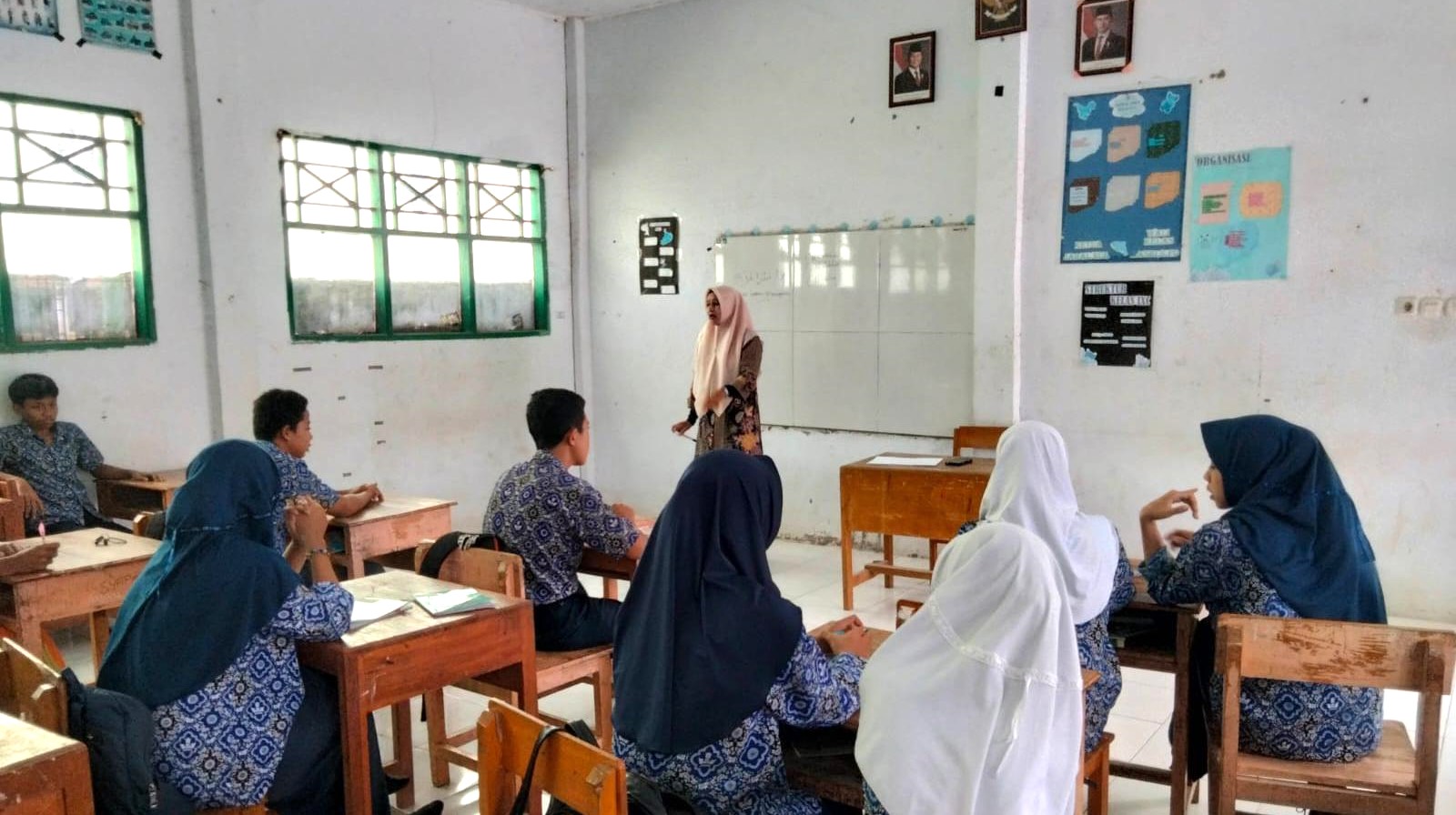 Suasana saat melaksanakan Bimbingan Tadarrus Qur’an dan pembinaan keagamaan di MTs Bontosunggu