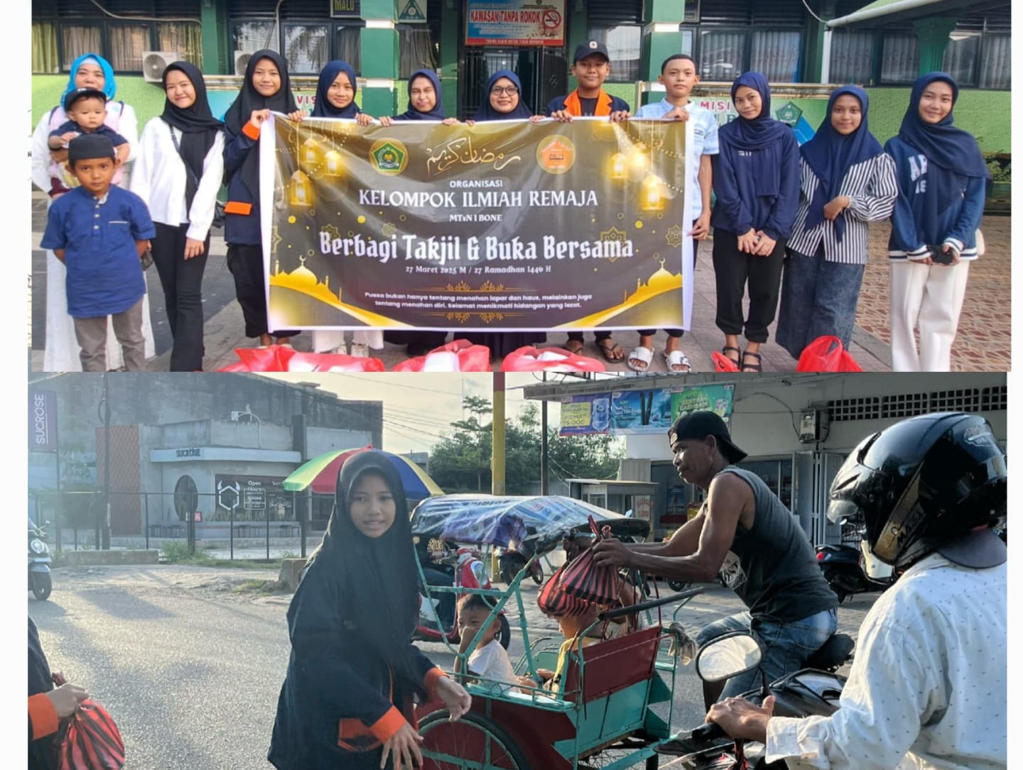 KIR MTsN 1 Bone Merajut Kisah dan Kasih Melalui Berbagi Takjil